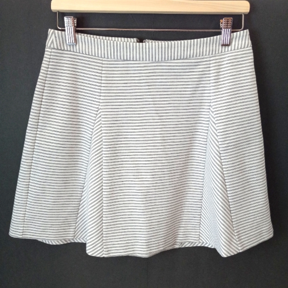 Michael Kors Striped Fit & Flare Mini Skirt